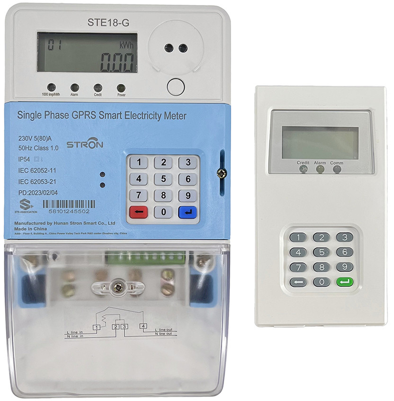 Keypad Split Prabayar, Pengukur Energi Fase Tunggal, Jenis Token Alarm Kredit Rendah