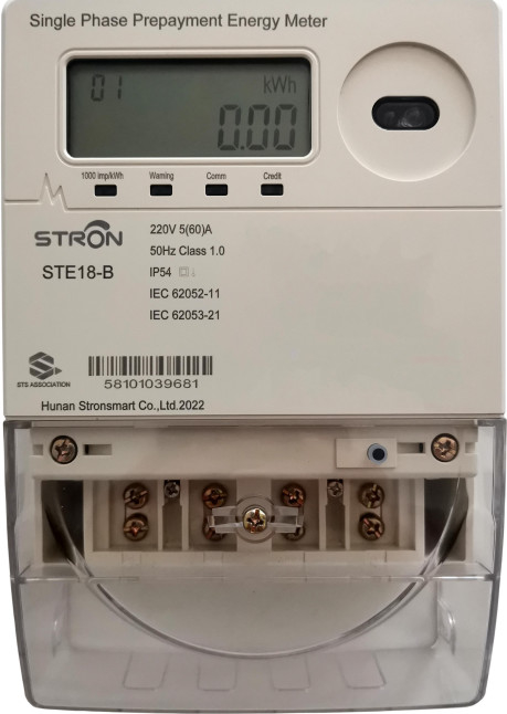 Tarif TOU Prabayar Smart Single Phase Energy Meter 230V Jenis Keypad