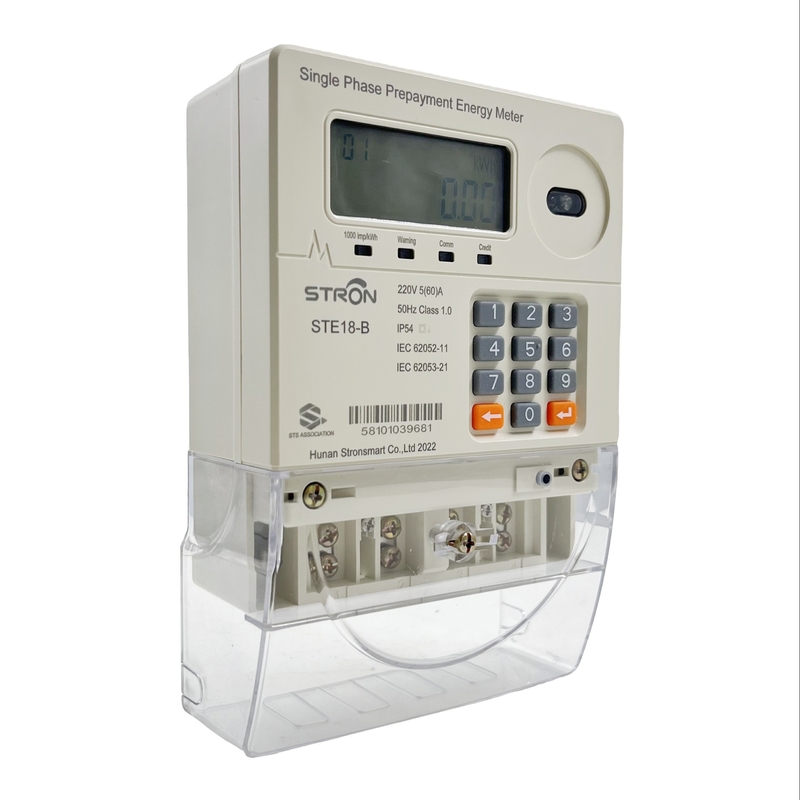 Tarif TOU Prabayar Smart Single Phase Energy Meter 230V Jenis Keypad