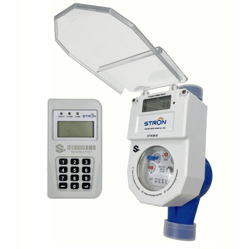 Meter air cerdas STS R160 langsung dari pabrik CIU remote control terintegrasi cangkang kuningan perlindungan IP68 meter air prabayar
