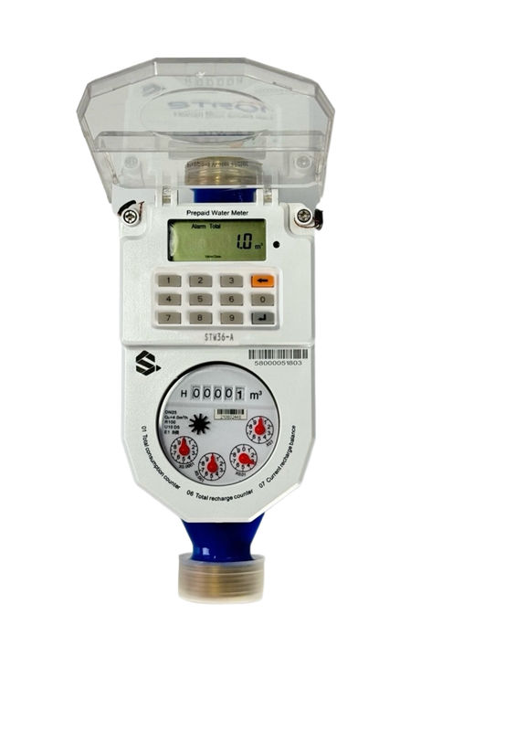 Rentang Suhu Minus 10 hingga 55 Derajat Celcius Solusi Pengukuran Aliran Air Industri Meter Aliran Air Prabayar untuk Industri