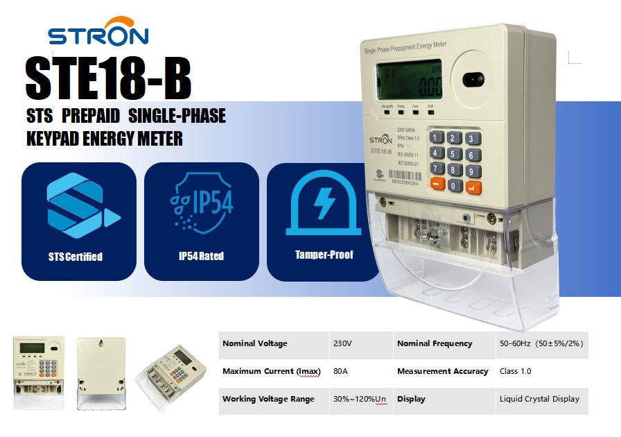 Meter Listrik Smart Prabayar Siap Pembayaran Ponsel dengan Data Logging 10 Tahun & Tamper Auto Cutoff