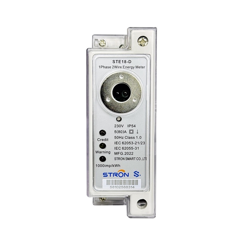 Prepaid Din-Rail Single Phase Electricity Meter + CIU Untuk Menghitung Konsumsi Listrik