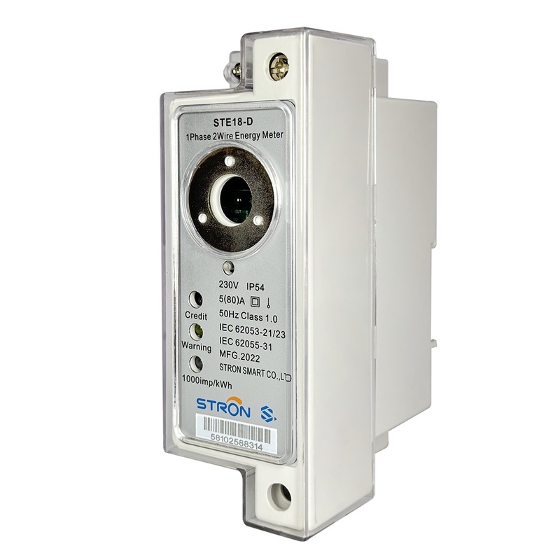 Prepaid Din-Rail Single Phase Electricity Meter + CIU Untuk Menghitung Konsumsi Listrik