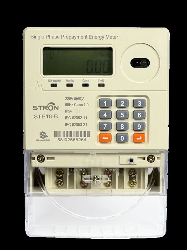 IP54 Intelligent Multi Tariff/Anti-tamper/Power-limit Prepaid Keypad Single Phase Electricity Meter Dengan Software Vending
