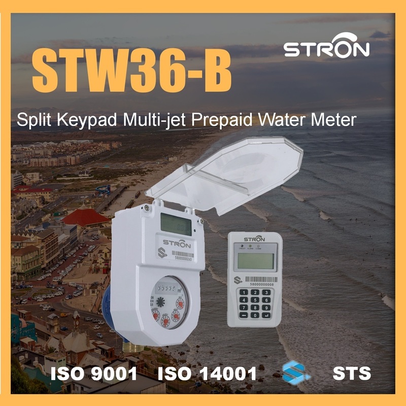 STS Standard Prepaid Water Meter with 1km Measurement Range 84 Flow Rate and Lithium Battery