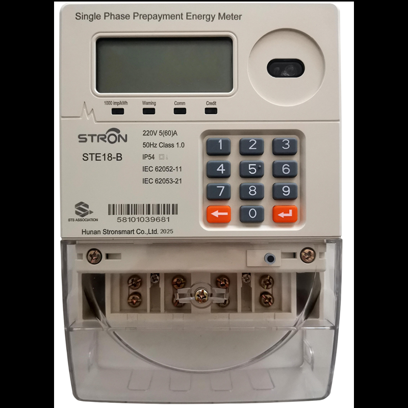 50-60HZ Frekuensi STS Single Phase Smart Prepaid Electricity Meter dengan Keypad Input Way and Performance