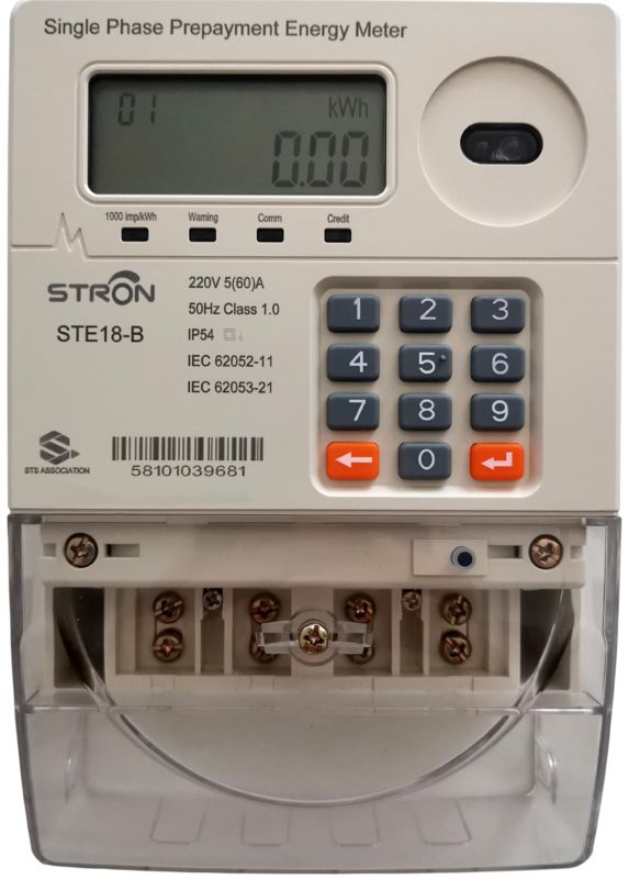 Smart Prepaid Electricity Meter Single Phase dengan Stronpay Vending Software yang menyediakan data prabayar dan konsumsi listrik
