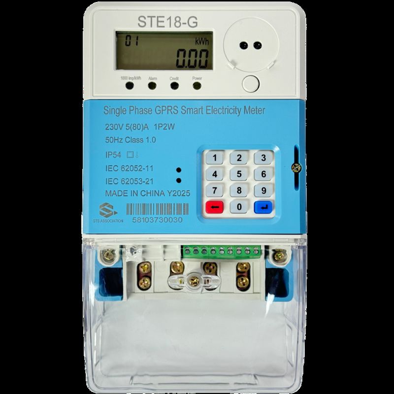 4G & RF Modul Wireless Remote Control Single-Phase Electric Prepaid Meter - STS Secure Encryption, Reset & Anti-Tampering, Prepaid Smart Energy Meter