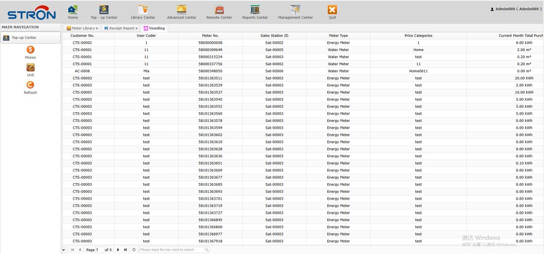 STE38-A STS Meter Listrik Tipe Keypad Tiga Fase Prabayar