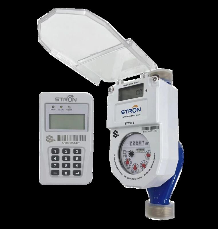 Meter Air Prabayar Bersertifikasi STS STW36-A R100 Kelas B Meter Air Prabayar Multi-jet dengan Komunikasi Lora CIU | Baterai 4-6 Tahun, Anti-Rusak & Kompatibel dengan Sistem StronPay