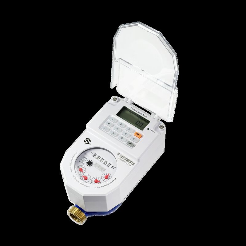 Suhu 0C-50C Smart Water Meter Konstruksi Logam Pengukuran yang akurat untuk aplikasi industri dan komersial