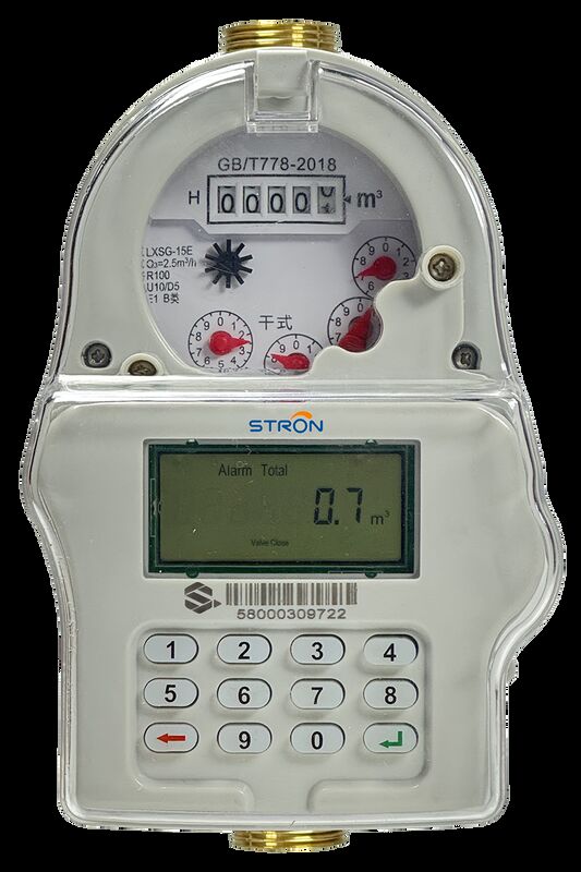 STRW240‑A Meter Air Prabayar Keypad STS DN15‑DN25 Kuningan IP68 Pembacaan Jarak Jauh LoRa‑RF Anti‑Manipulasi untuk Air Rumah Tangga Komersial