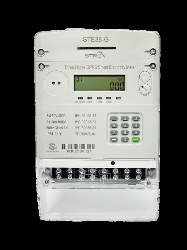 STS Three-Phase keypad Prepaid Electric Meter with Top-Plug Module - STS Certified, GPRS Remote Reading & Tamper-Proof for Industrial/Commercial