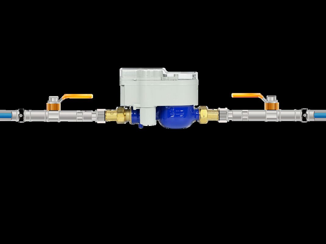 Meter Air Pra-bayar Perlindungan Kelas II Suhu Operasi Minus 10 hingga 55 Derajat Celcius Ringkas 1,2 Kilogram Sempurna untuk Pemantauan Penggunaan Air
