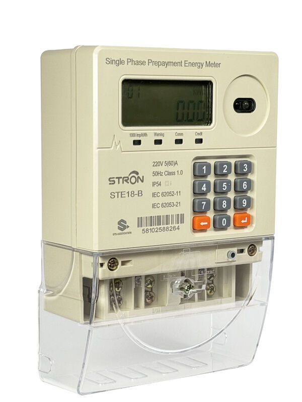 Meter Prabayar STS dengan Desain Keypad Terpisah Komunikasi RF dan Perlindungan Anti-Rusak untuk Manajemen Energi yang Aman