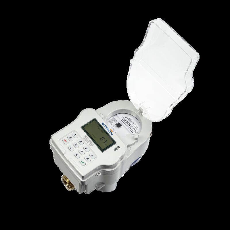 RF Communication Module Enabled Prepaid Water Meter Baterai berkapasitas besar Dengan Kasus Bagian Listrik Plastik dan Kisaran Suhu Operasi