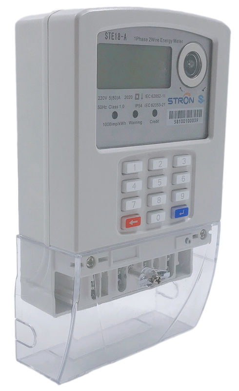 Single Phase STS Compliant Split Keypad Prepayment Intelligent Electric Power Meter dengan Unit Antarmuka Pengguna LORA-RF