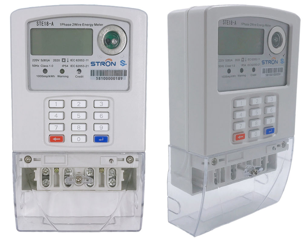 Keypad Type STS Prepaid LORA-RF Single Phase Electricity Meter dengan IP54 Waterproof