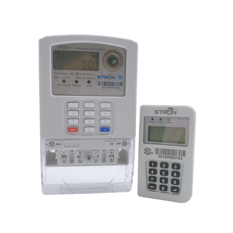 Single Phase STS Compliant Split Keypad Prepayment Intelligent Electric Power Meter dengan Unit Antarmuka Pengguna LORA-RF