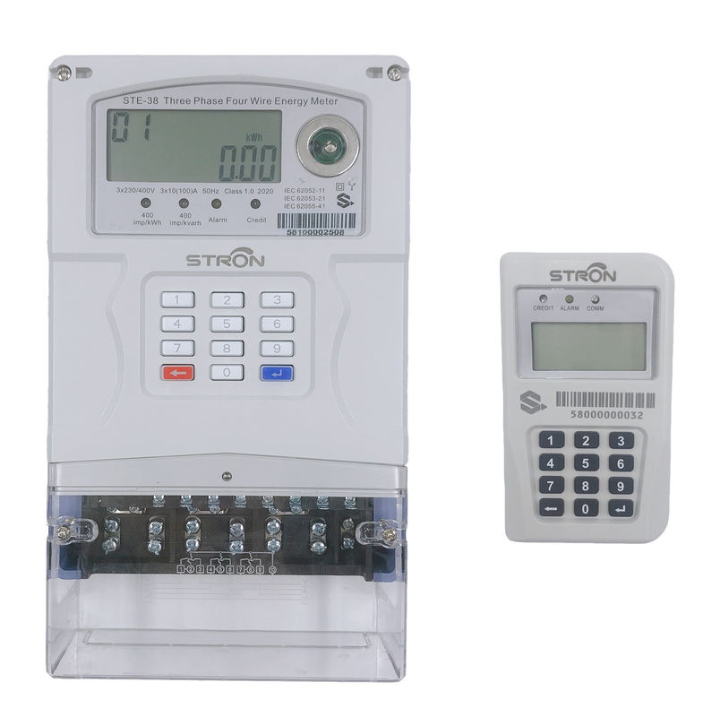 Tiga Fase STS Standard Split Keypad Type Smart Meteran Listrik Terkendali Jarak Jauh Bayar Dengan Ponsel