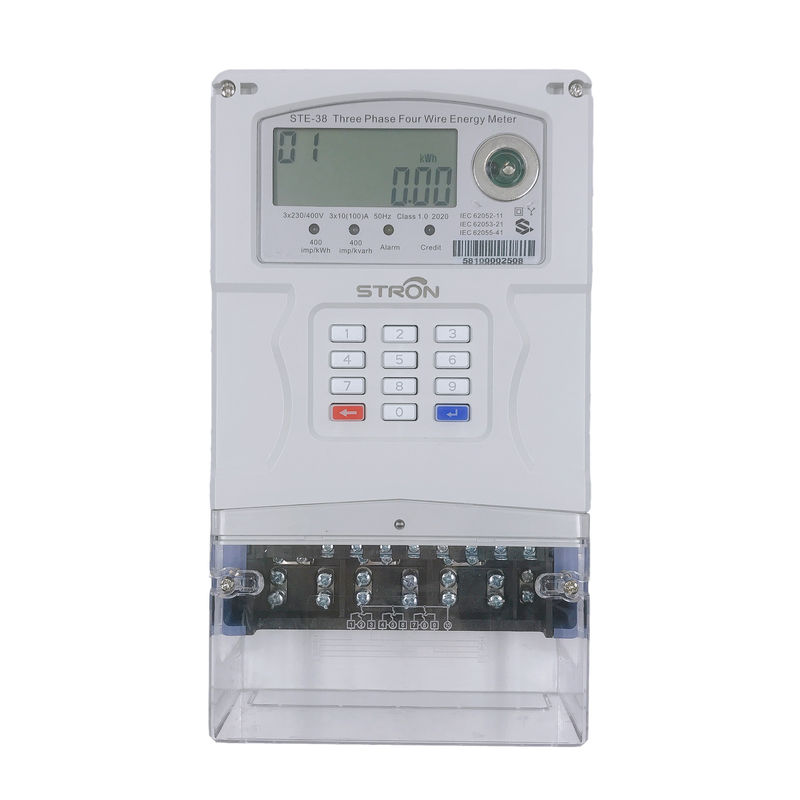 Kontrol Jarak Jauh STS Standard Split Keypad Type Residential Smart Three Phase Electric Meter