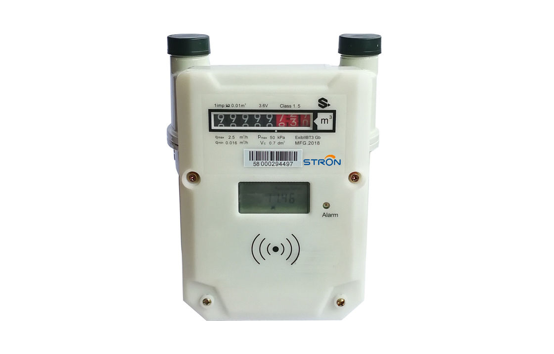 Tingkat Perlindungan IP65 Smart Gas Meter dengan Baterai Litium dan Kisaran Pengukuran 0-9999 M3
