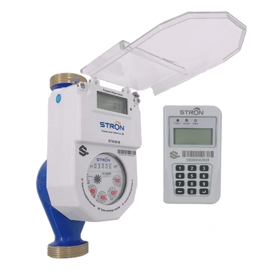 Meter air cerdas STS R160 langsung dari pabrik CIU remote control terintegrasi cangkang kuningan perlindungan IP68 meter air prabayar