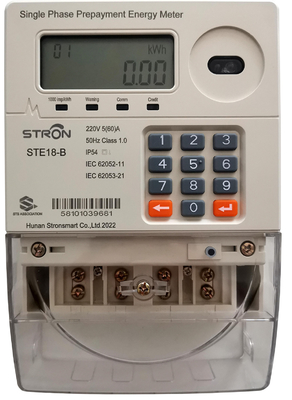 80A Single Phase Digital Meter, 1000imp / KWh Kwh Meter Prabayar