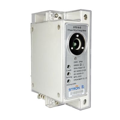 Prepaid Din-Rail Single Phase Electricity Meter+CIU RF/PLC Module Komunikasi