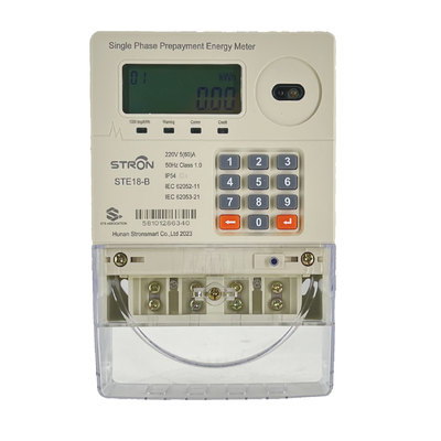 STE18 B Meter Listrik Prabayar Satu Fasa Tampilan LCD Meter KWH Nirkabel dengan Keyboard Manajemen Energi Menjadi Mudah dengan Meter Cerdas AMI dan Perangkat Lunak Penjualan Stronpay Tarif Bertahap Ya Dibuat Sederhana