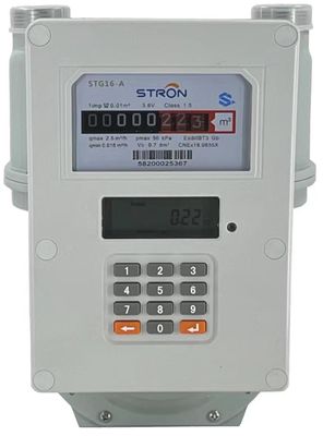 Steel 2 Pipe Diafragma G2.5S Smart Gas Meter Dengan EN1359: 1998 Standard