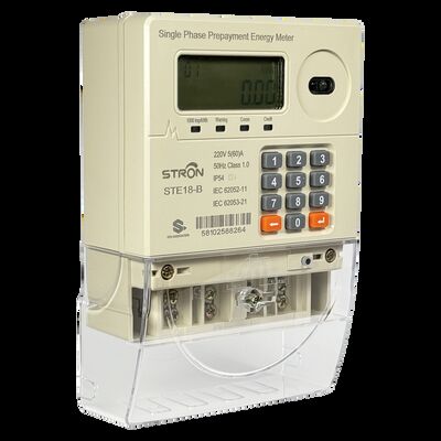 IP54 Intelligent Multi Tariff/Anti-tamper/Power-limit Prepaid Keypad Single Phase Electricity Meter Dengan Software Vending