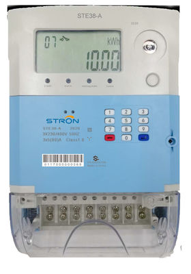 STE38-G GPRS Stron STS Standar Prabayar Tiga Fase Empat Wire Electricity Meter