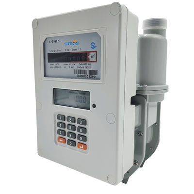 Meteran Gas Prabayar IP67 Anti Tamper, Pengukur Aliran Gas Portabel 1.6m3 / H