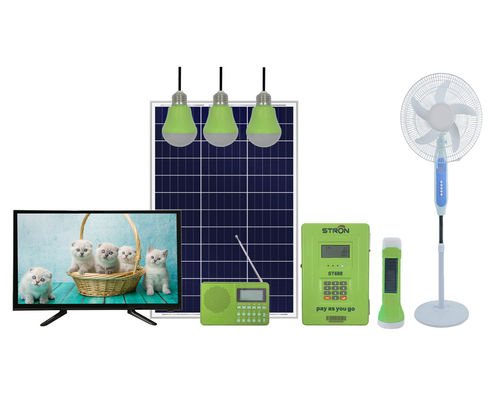 50HZ Off Grid Solar Systems Kit Dengan 307.2Wh LiFePO4 Baterai
