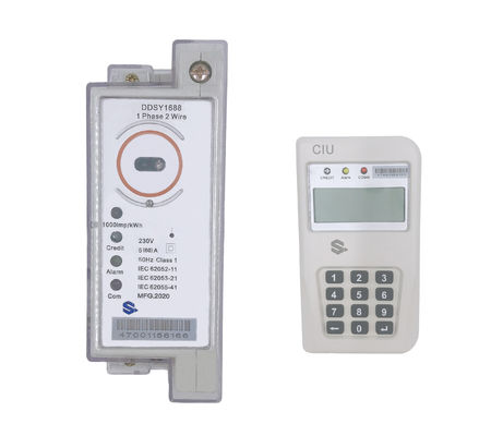 STE18-D Dinrail Mount Single Phase Split Electricity Meter dengan CIU