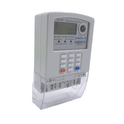 Keypad Standar STS Prabayar IP54 Waterproof 1 Phase 4 Wires Electricity Meter