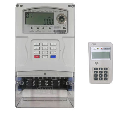 Keypad STS Standard Prepaid Split Three Phase Electricity Meter Anti Tamper dengan CIU